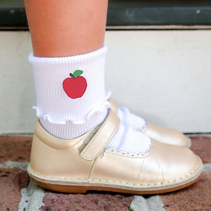 girls back to school ruffle socks