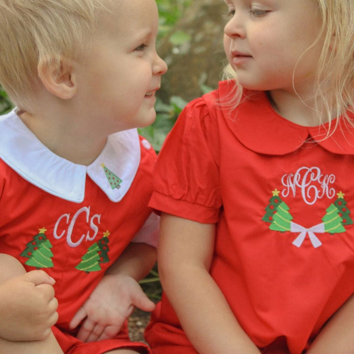 Boys Christmas Tree Peter Pan Bodysuit