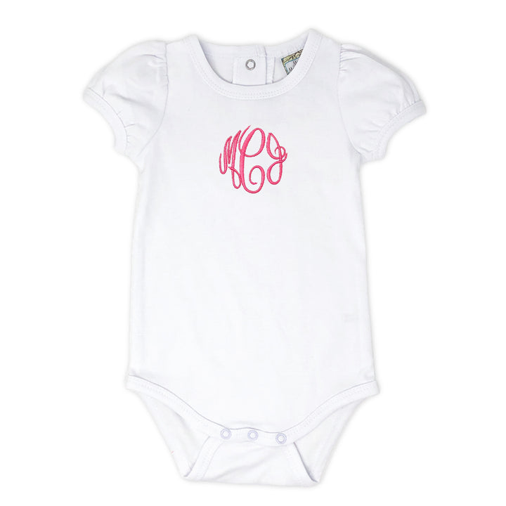 Girls Monogrammed Baby Onesie