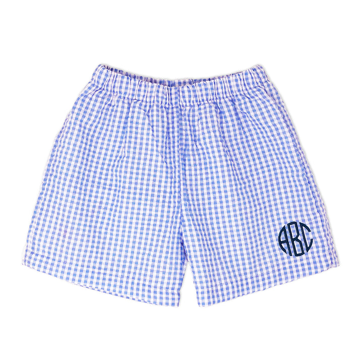 Marine Blue Gingham Shorts