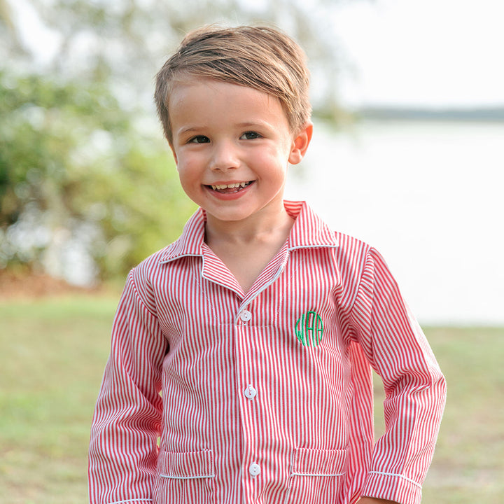 Personalized Red Christmas Pajamas for Boys