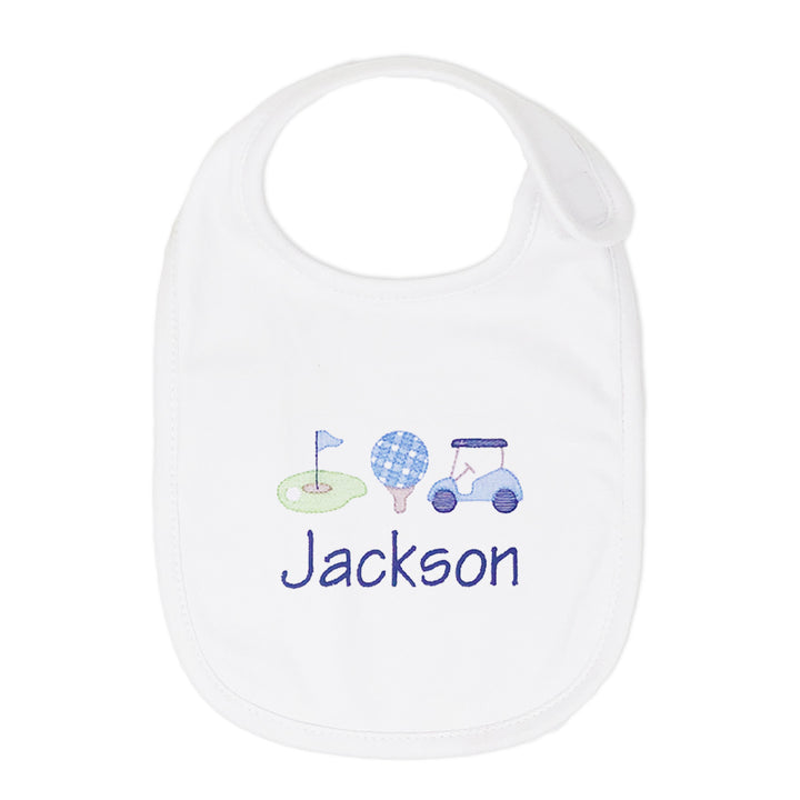 Personalized Golf Themed Baby Bib