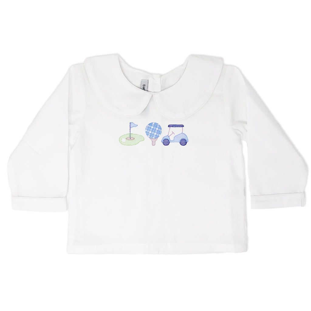 Boys Golf Peter Pan Collar Shirt