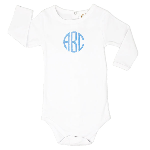 boy monogram onesie