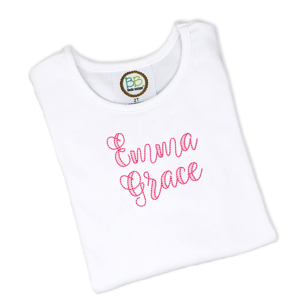 Girls Personalized Embroidered Shirt