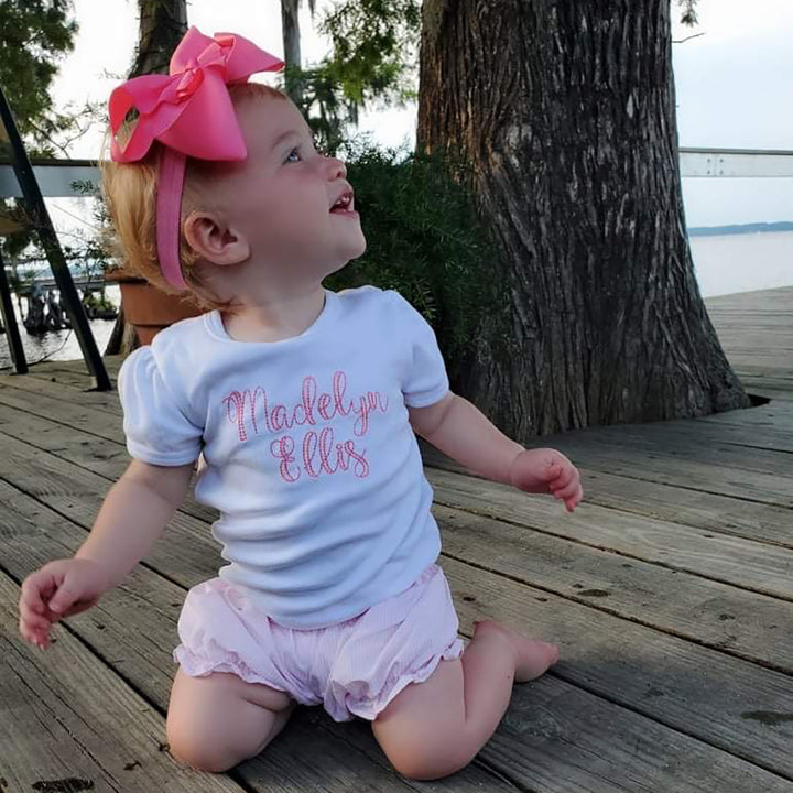 Girls Monogrammed Shirt with Name