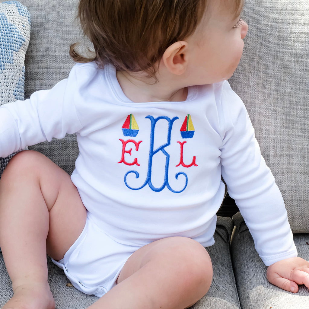 Personalized Boats Baby Onesie