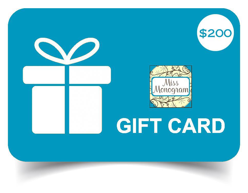 Gift Card-Miss Monogram