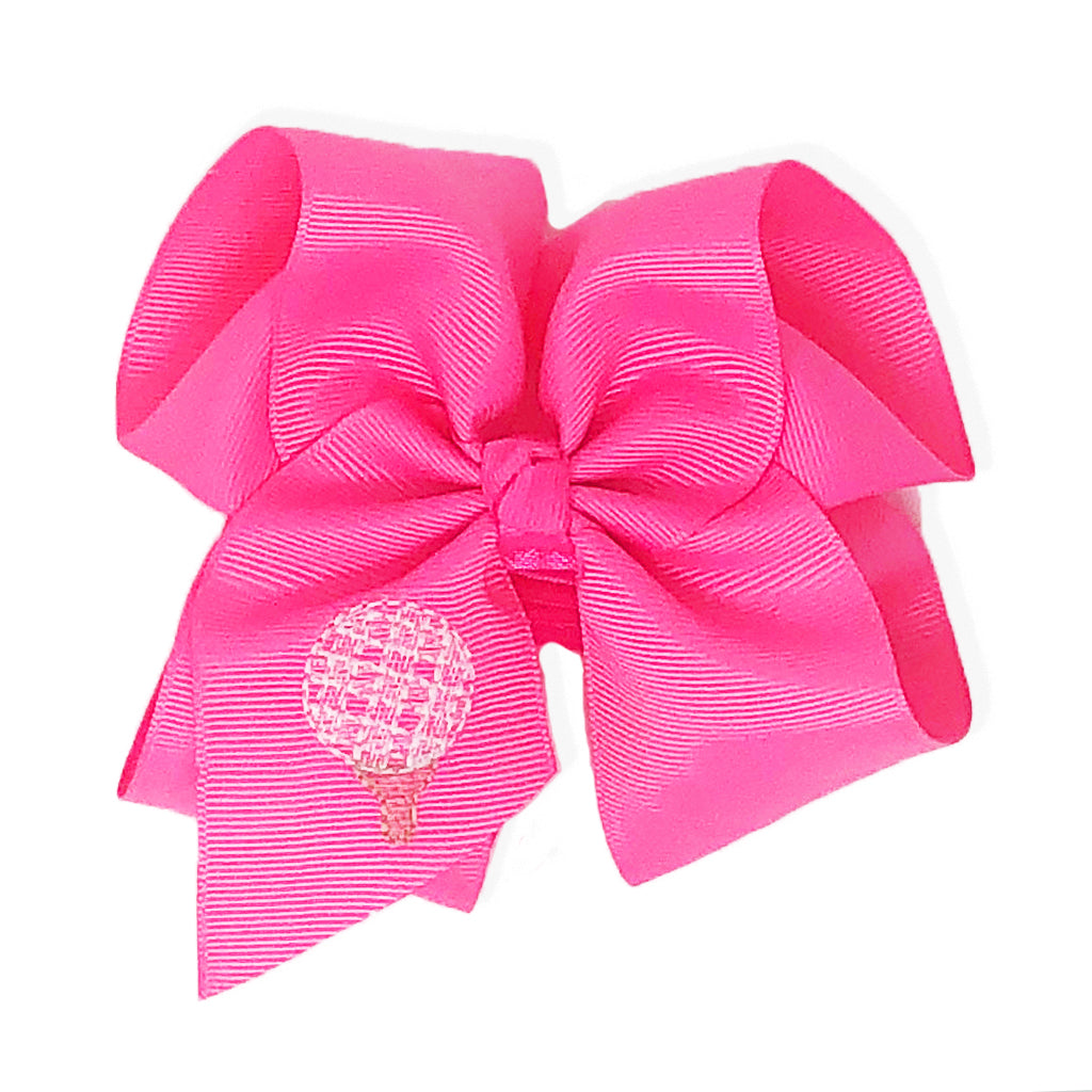 Hot Pink Golf Ball Hair Bow