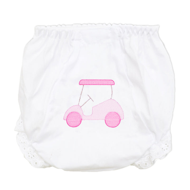 Pink Golf Cart Baby Bloomers