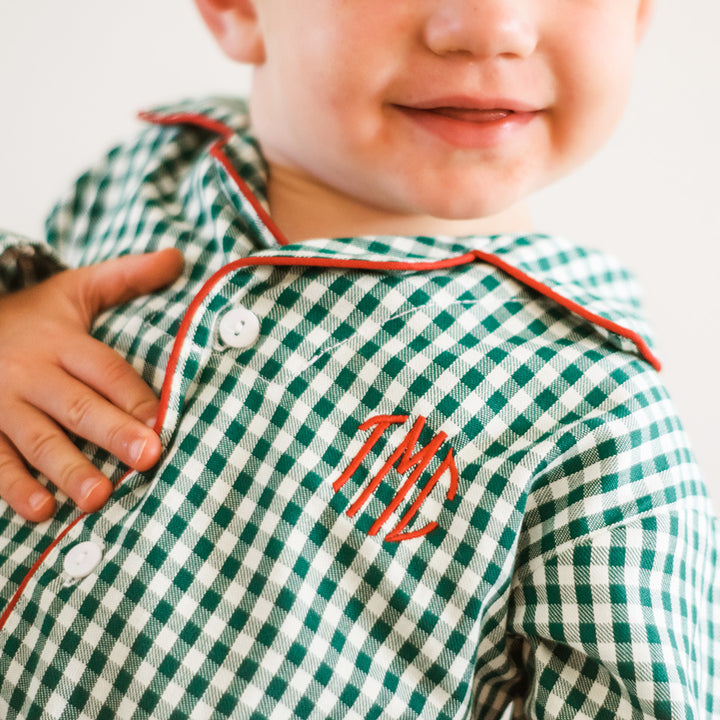 Monogrammed Christmas Pajamas for Boys