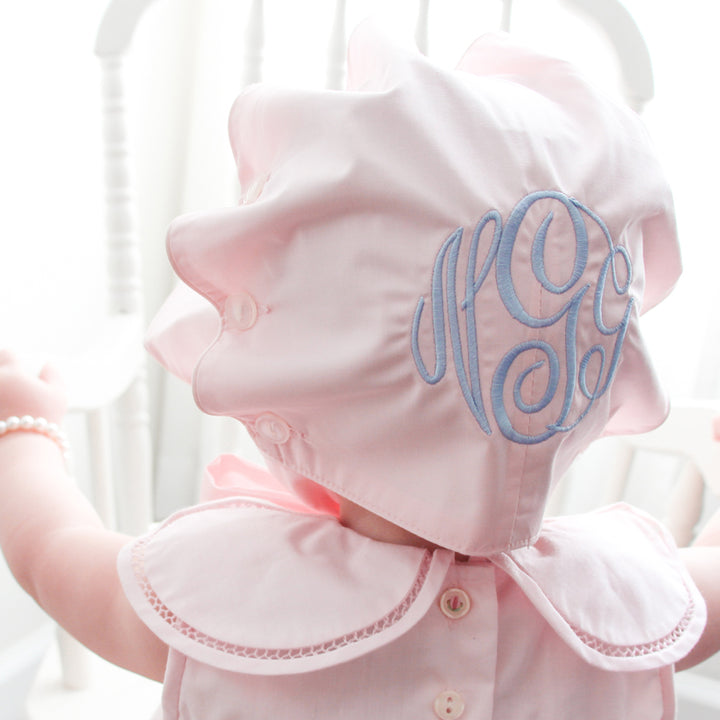 Pink Bonnet-Miss Monogram