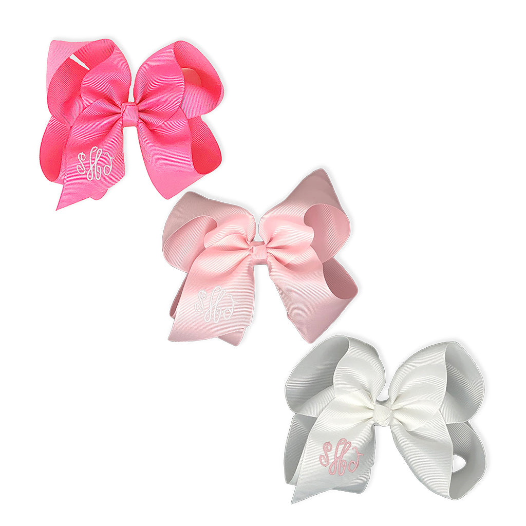 Pretty in Pink Bow Set-Miss Monogram