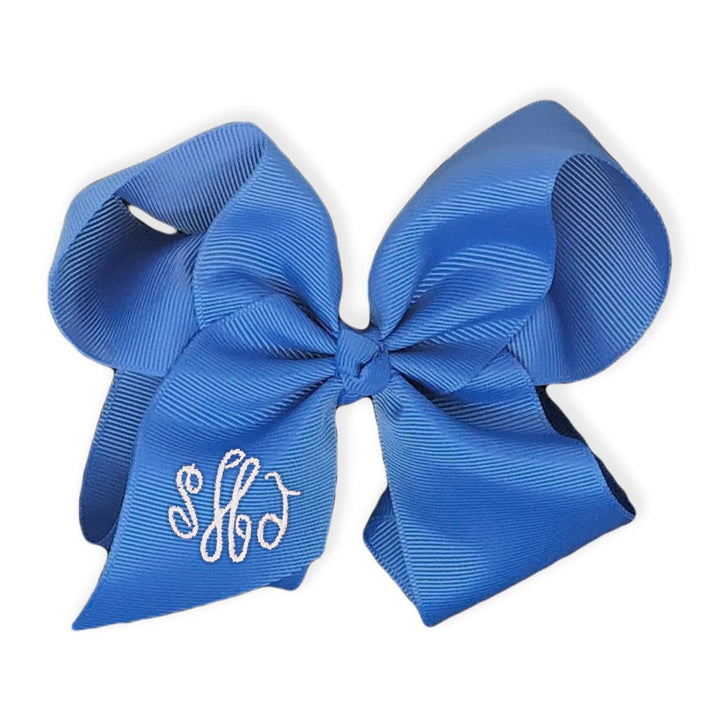 Royal Blue Bow-Miss Monogram