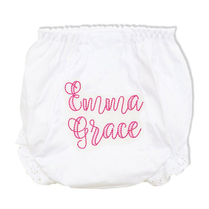 Pink Personalized Baby Bloomers