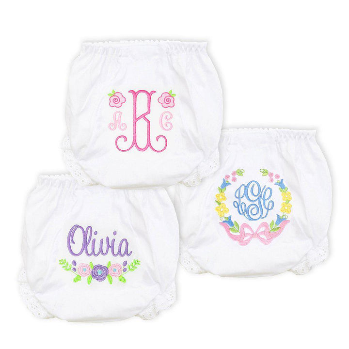 Personalized Floral Diaper Cover Set