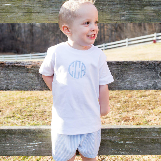 Boys Monogrammed Shirt, Any Monogram Color